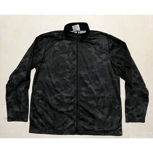 AND1 Full Zip Basketball Fleece Camo Mens XL Black Hoodie Jacket Sport Classic